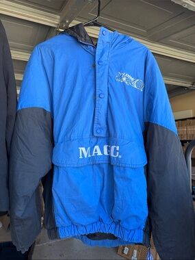 STARTER Orlando Magic Blue and Black Pullover Windbreaker/Heavy coat